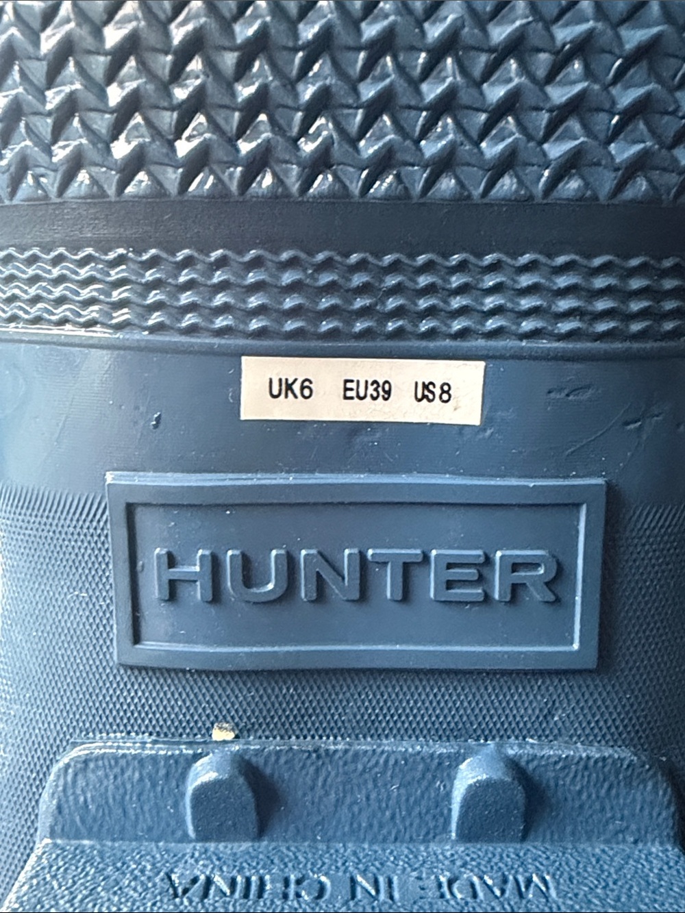 Hunter Women’s Glossy Knee-High Rain Boots in Blue size 8 - Picture 7 of 11